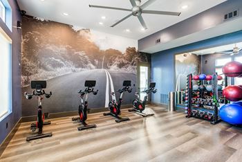 Club-inspired fitness center featuring state-of-the-art fitness equipment